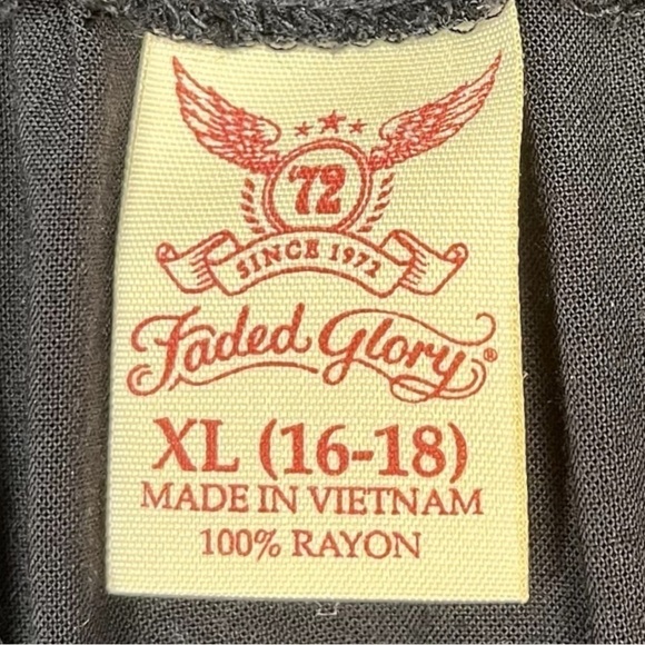 Faded Glory Peasant Short Sleeve Blouse with Shirring and Embroidery - Picture 12 of 12